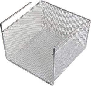 ybm home storage bin, under shelf basket, silver (1, medium 5.5×9.5×10) #1614