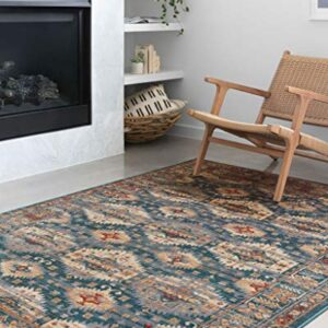 Loloi II Isadora Collection ISA-06 Lagoon/Multi, Transitional 8'-0" x 10'-0" Area Rug