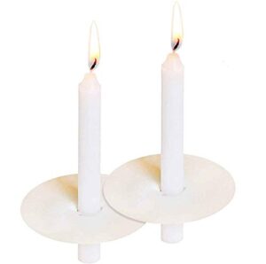 200 church candles with drip protectors – no smoke vigil candles, memorial candles, congregational candles, christmas eve candles, shabbat candles – unscented white candles 5″ h x 1/2″ d