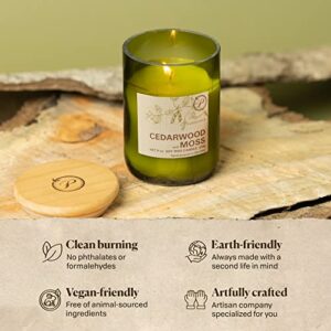 Paddywax Eco Green Collection Hand-Poured Artisan Scented Candle, 8-Ounce, Cedarwood & Moss