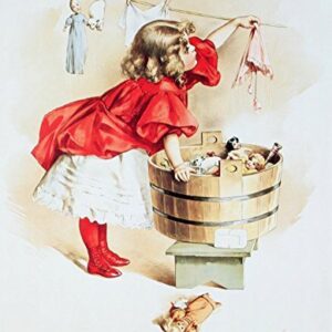 Unoopler Poster Discount Ivory SOAP Girl Vintage Metal Sign Laundry Art Tin Dolls, 12X16