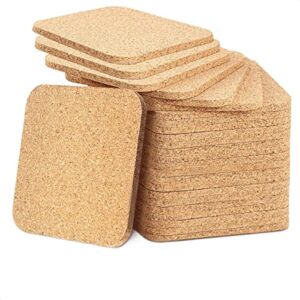 30Pcs Cork Coasters for Drinks Absorbent - Coasters Cork Drink Coasters Set Cork Coasters with Holder - Coaster Set Absorbent Coaster Craft - Drink Coaster Ideal for Café, Kitchen Table, Coffee Table