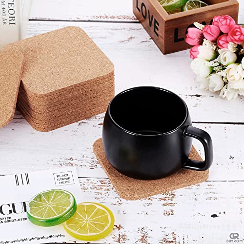 30Pcs Cork Coasters for Drinks Absorbent - Coasters Cork Drink Coasters Set Cork Coasters with Holder - Coaster Set Absorbent Coaster Craft - Drink Coaster Ideal for Café, Kitchen Table, Coffee Table