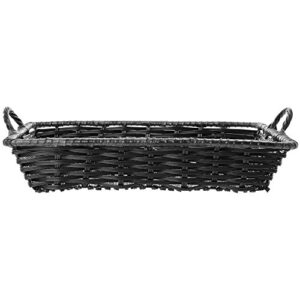 hubert® black display basket with handles – 16″l x 11″w x 3″h