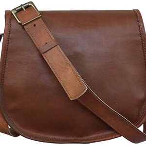 Leather Purse Women Shoulder Bag Crossbody Satchel Ladies Tote, Brown, Size 14.0