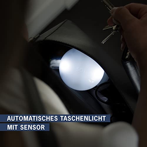 SOI. The Original Handbag Light: No More Searching in Your Bag/Purse, Automatic Motion Sensor, Light Switches On with Moving Hand, Automatically Turns Off in 10 Seconds, Made in Germany (Normal)