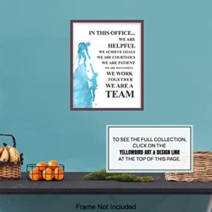 Motivational Office Decor, Inspirational Quote – 8x10 Teamwork Poster for HR, Team Leader, Manager, Boss, Entrepreneur - Leadership Wall Art Decoration – Unframed Picture