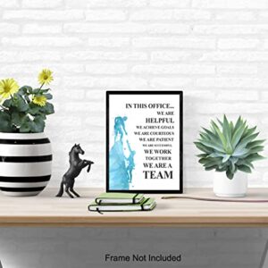 Motivational Office Decor, Inspirational Quote – 8x10 Teamwork Poster for HR, Team Leader, Manager, Boss, Entrepreneur - Leadership Wall Art Decoration – Unframed Picture