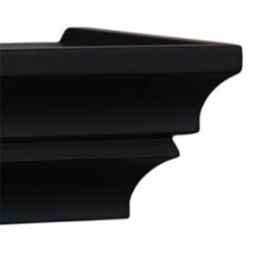 kieragrace Traditional Floating-Shelves, Set of 3 (12"W, 16"W, 24"W), Black