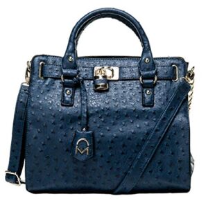 noble mount temira tote handbag – dark blue