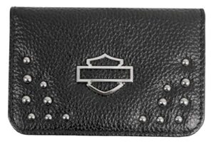 harley-davidson women’s studded rider leather essentials wallet rd4975l-blk