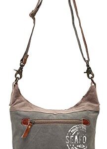 Myra Bag Bobber Upcycled Canvas Shoulder Bag S-0949, Tan, Khaki, Brown, One_Size