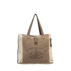 myra bags provence upcycled canvas tote bag s-0939