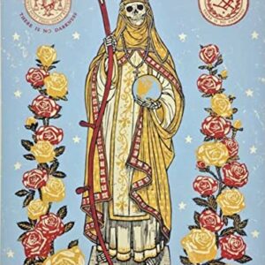 Holy Death (Santa Muerte) 7 Day White Candle -veladoras para la Santa Muerte , Santa Muerte Veladora-Santisima Muerte-7 Day Candle- devotional Candle- White Candle