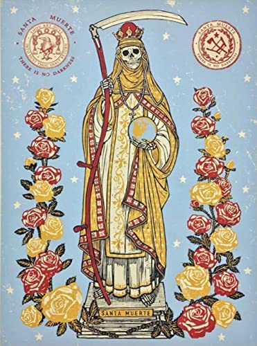 Holy Death (Santa Muerte) 7 Day White Candle -veladoras para la Santa Muerte , Santa Muerte Veladora-Santisima Muerte-7 Day Candle- devotional Candle- White Candle