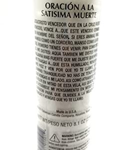 Holy Death (Santa Muerte) 7 Day White Candle -veladoras para la Santa Muerte , Santa Muerte Veladora-Santisima Muerte-7 Day Candle- devotional Candle- White Candle