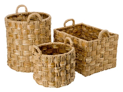 KOUBOO 1060040 Round Braided Sea Grass Storage Basket, Brown