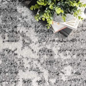 nuLOOM Deedra Modern Abstract Runner Rug, 2' 5" x 9' 5", Grey