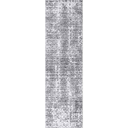 nuLOOM Deedra Modern Abstract Runner Rug, 2' 5" x 9' 5", Grey