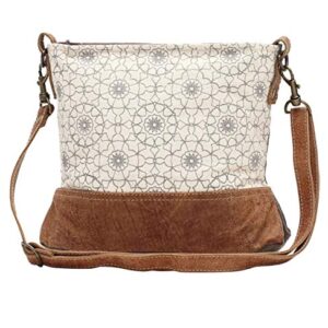 Myra Bags Ferris Wheel Upcycled Canvas Crossbody Bag S-1034