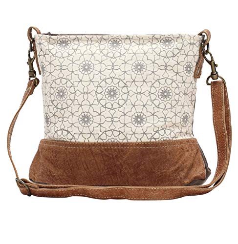 Myra Bags Ferris Wheel Upcycled Canvas Crossbody Bag S-1034