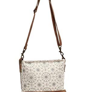 Myra Bags Ferris Wheel Upcycled Canvas Crossbody Bag S-1034