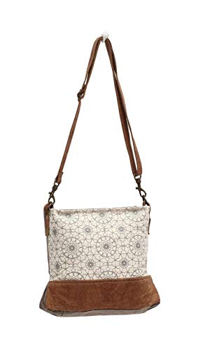 Myra Bags Ferris Wheel Upcycled Canvas Crossbody Bag S-1034