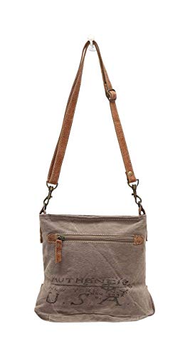 Myra Bags Ferris Wheel Upcycled Canvas Crossbody Bag S-1034