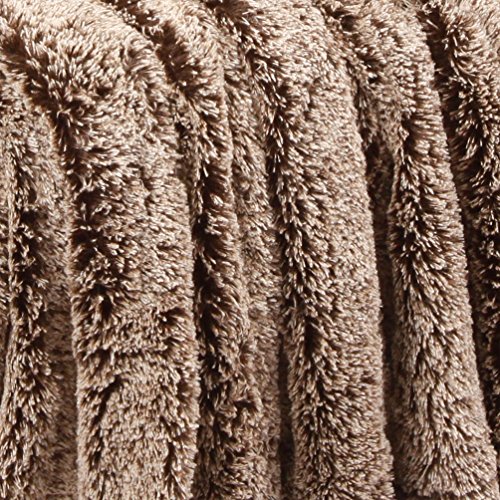 Home Soft Things Wholly Mammoth Throw Blanket, 50" x 60", Chocolate Brown