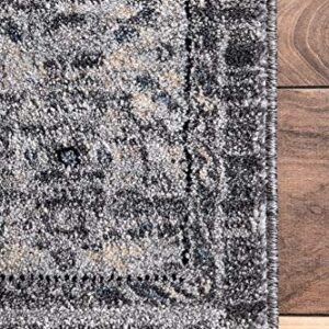 nuLOOM Victoria Distressed Medallion Area Rug, 9' x 12', Grey