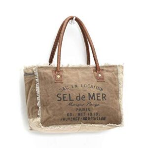 Myra Bags Sel De Mer Upcycled Canvas Hand Bag S-1046