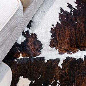 Genuine Tricolor Cowhide Rug Approx. 6 x 6-7 ft. 180 x 210 cm