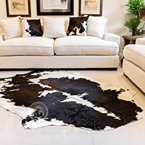 Genuine Tricolor Cowhide Rug Approx. 6 x 6-7 ft. 180 x 210 cm