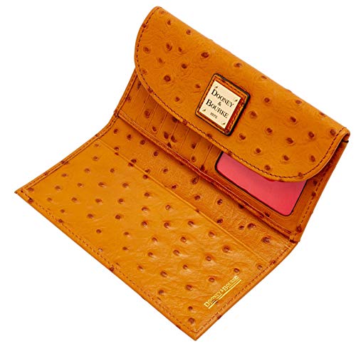 Dooney and Bourke Ostrich Emb Continental Clutch Tan