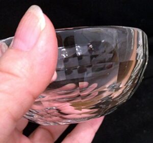 amlong crystal clear faceted crystal mini bowl 3 inch