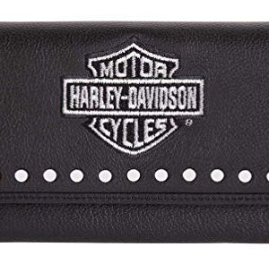 Harley-Davidson Women's Embroidery Studded Traditional Leather Wallet HDWWA11462