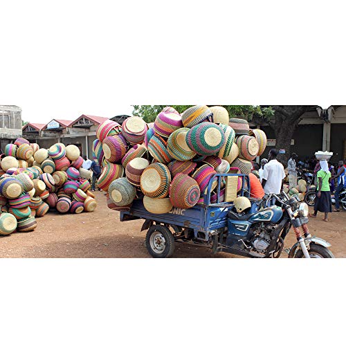 AFRICAN MARKET BASKET African Basket Oval, 1 EA