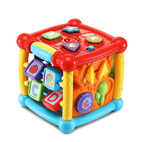 VTech Busy Learners Activity Cube (Frustration Free Packaging) Red 6.22 x 6.22 x 6.46 Inches