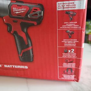 M12 Drill/Impact Combo Kit - MILWAUKEE 2494-22