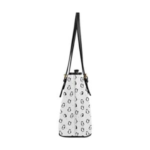 InterestPrint Top Handle Satchel HandBags Shoulder Bags Tote Bags Purse Funny Penguin