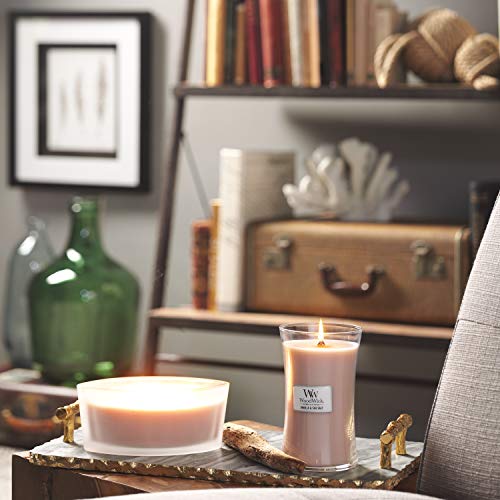 Woodwick Ellipse Scented Candle, Vanilla & Sea Salt, 16oz | Up to 50 Hours Burn Time