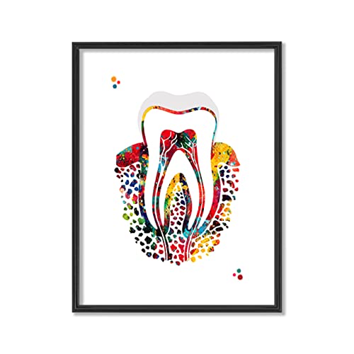 Dental Watercolor Art Prints Orthodontist Dentist Dentistry Assistant Student Wall Art Decor Gifts Dental Office Wall Art Decor Dental Hygienist Gifts 8x10 Unframed Print Set