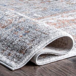 nuLOOM Jacquie Vintage Floral Area Rug, 6' 7" x 9', Silver