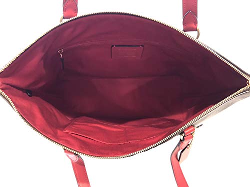 Coach Gllery Tote Shoulder Handbag (IM/Brown True Red), Large