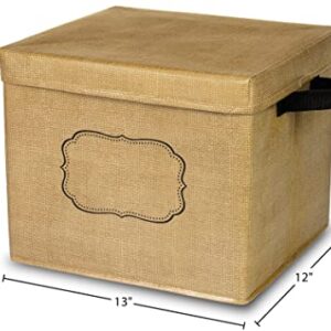 Burlap Storage Box