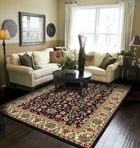 persian black living room rugs 5×7 clearance under 50