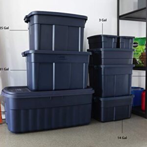 Rubbermaid Roughneck️ Storage Totes 31 Gal, Large Durable Stackable Storage Containers, Great for Clothing, Seasonal Décor, Sports Equipment, and More, 6-Pack