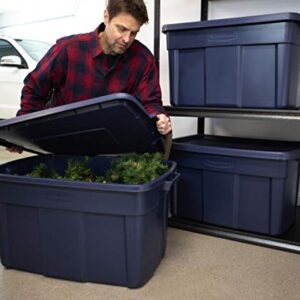 Rubbermaid Roughneck️ Storage Totes 31 Gal, Large Durable Stackable Storage Containers, Great for Clothing, Seasonal Décor, Sports Equipment, and More, 6-Pack