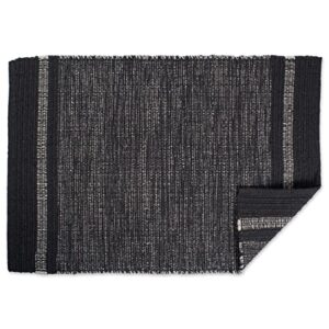 DII Variegated Recycled Yarn Modern Edge Stripe, 2x3', Gray