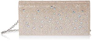 jessica mcclintock chloe sparkle stones evening clutch, champagne